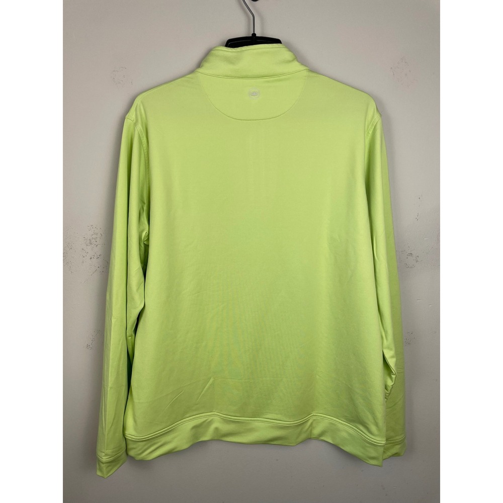 Peter Millar Perth Melange 1/4 Zip Sweater XL Crown Sport Spritzer Lime Green - Picture 4 of 10